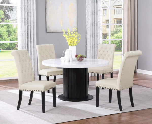 54" Marble Espresso Table