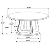 Gracie 60" Pedestal Dining Table
