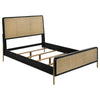 Dior Queen Bed, Black and Natural