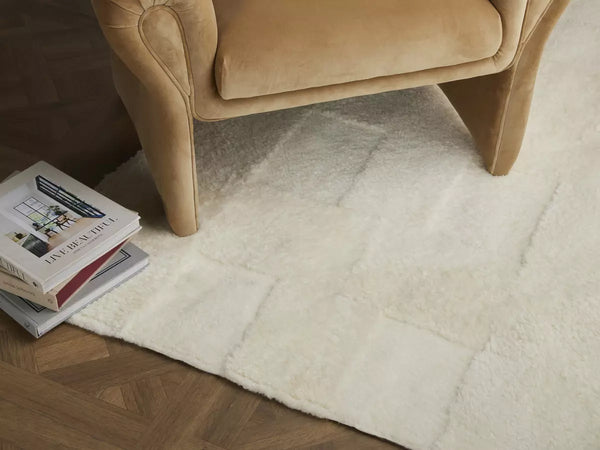 Patchwork Shearling Rug 8 x 10"
