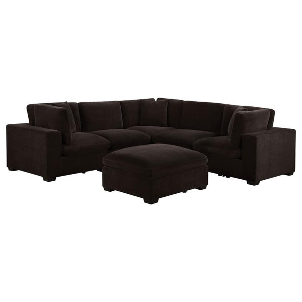 Deep Brown 3 Piece Sectional Sofa