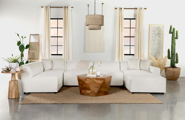 Dakota Sectional, 6 piece, Cream
