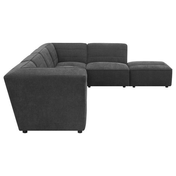 Koa Sectional, 4 piece, Charcoal