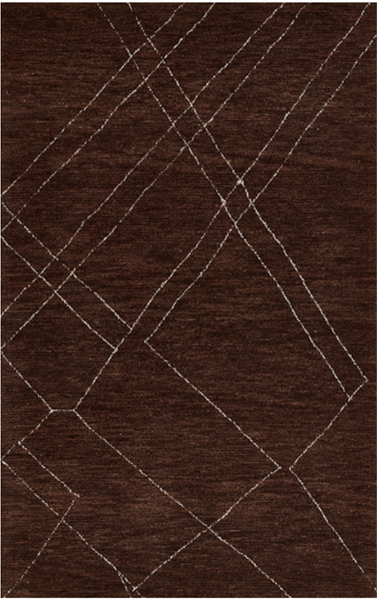 Abstract Lines Rug - Brown 5'-0" x 8'-0"