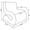 Curved Boucle Accent Chair, Black