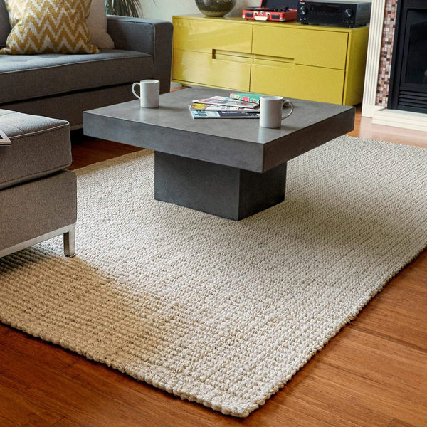 White Jute Rug 9 x 12'