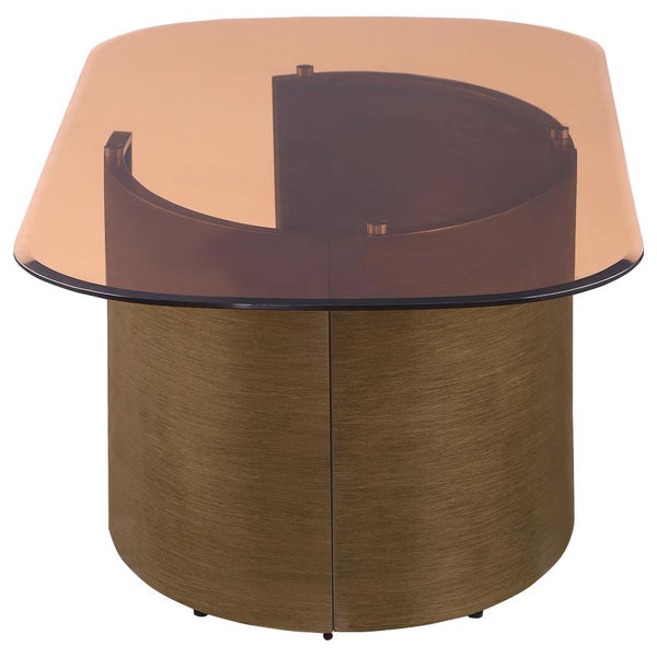 Jetson Coffee Table with Tawny Tempered Glass