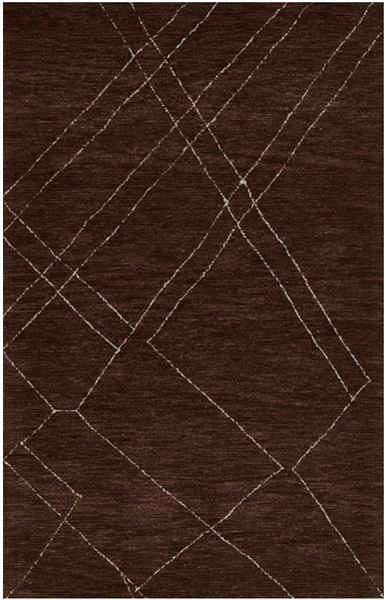 Abstract Lines Rug - Brown 5'-0" x 8'-0"
