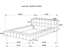 Trinity Queen Sized Bed, Taupe