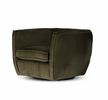 Olive Green Velvet Swivel Chair