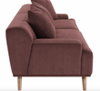Elizabeth Corduroy Sofa, Wine Red