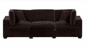 Deep Brown 3 Piece Sectional Sofa