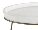 Remi Coffee Table, Aspen and Antique Brass