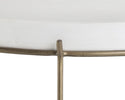 Remi Coffee Table, Aspen and Antique Brass