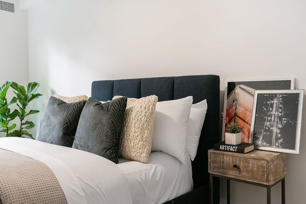 Timor Bed, Queen, Denim