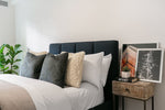 Timor Bed, Queen, Denim