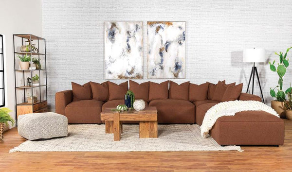 Jenna 2 Piece Sectional, Terracotta