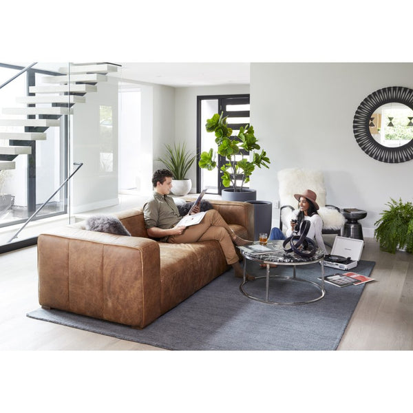 Bolton Leather Sofa, Brown