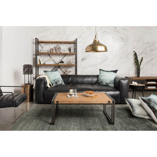 Darkstar Black Leather Sofa