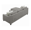 Chevron Sectional, Light Grey