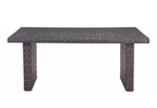 Glass and Weave Outdoor Dining Table
