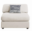 Juno 2 Piece Armless Sectional, Cream