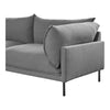 Jamara Sectional, Charcoal, Left